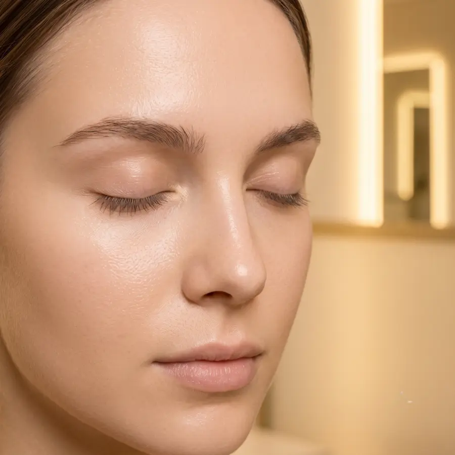 Natural lashes before treatment