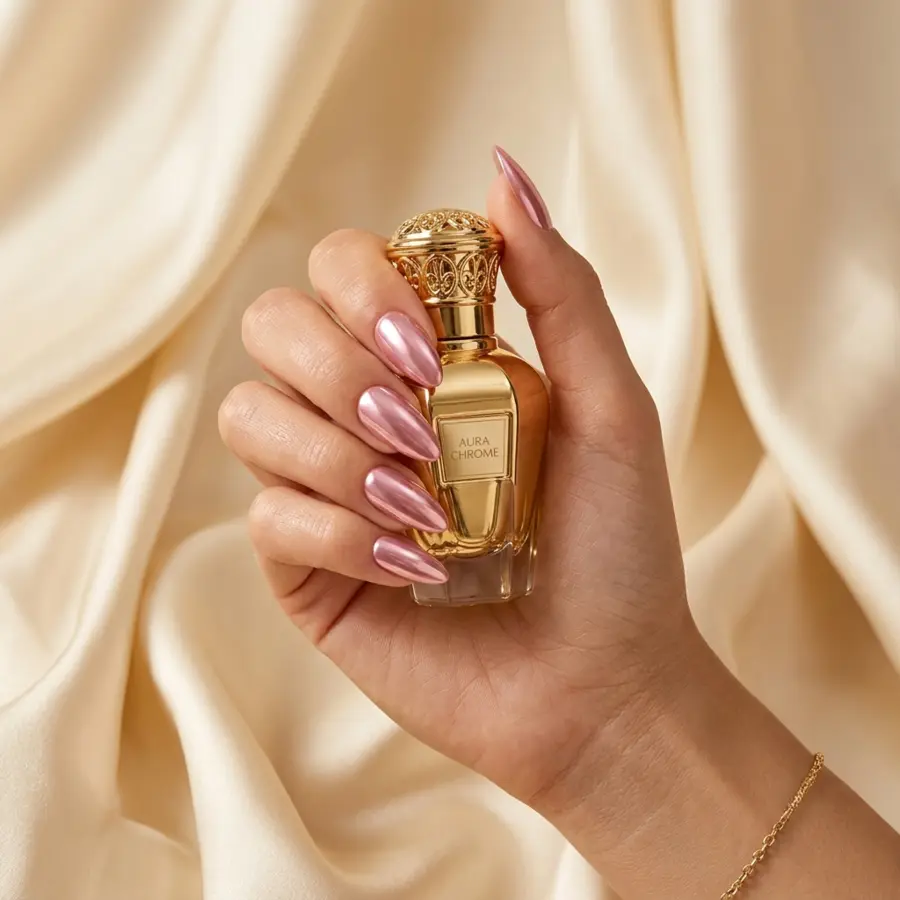 Chrome gel manicure